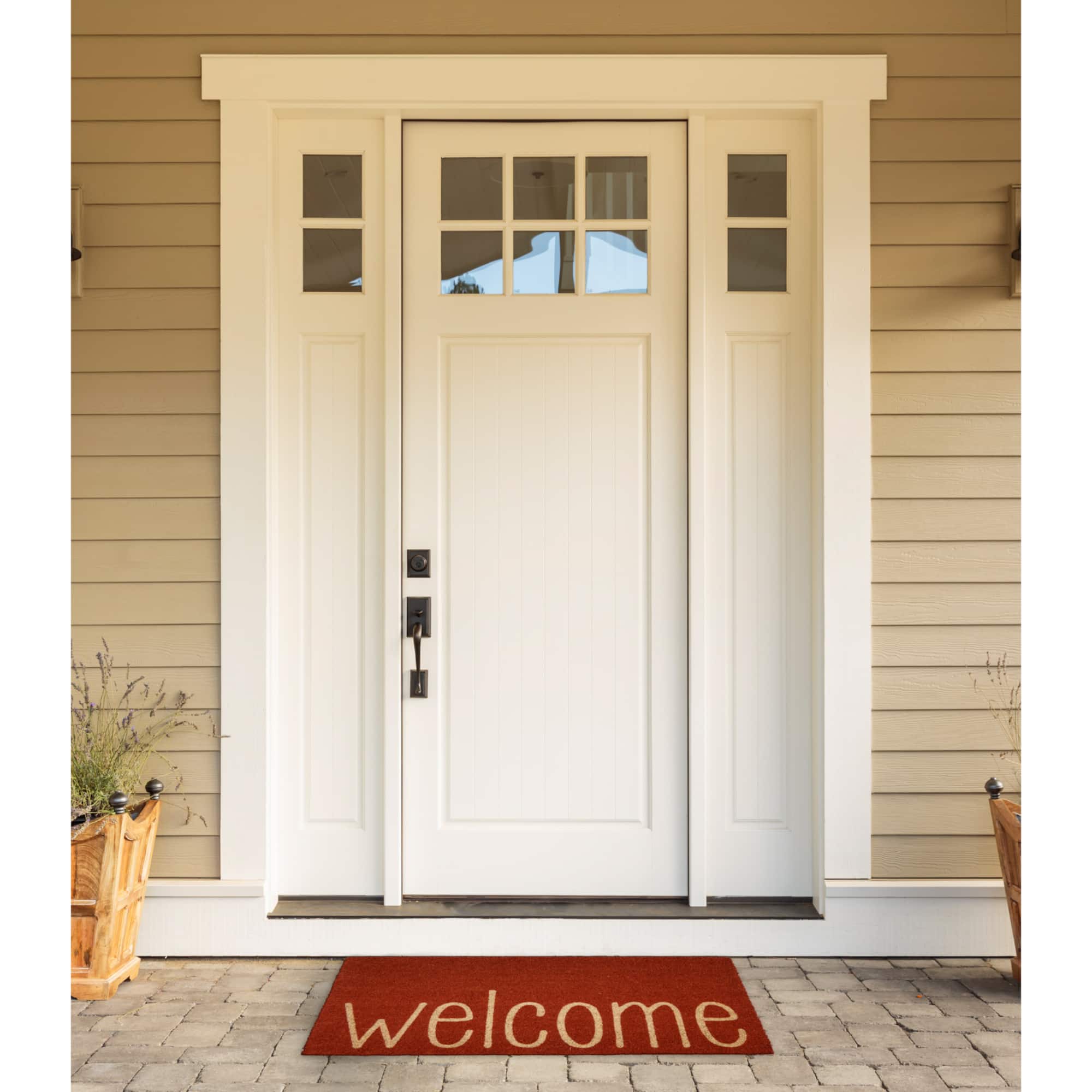 Rusty Orange Welcome Doormat